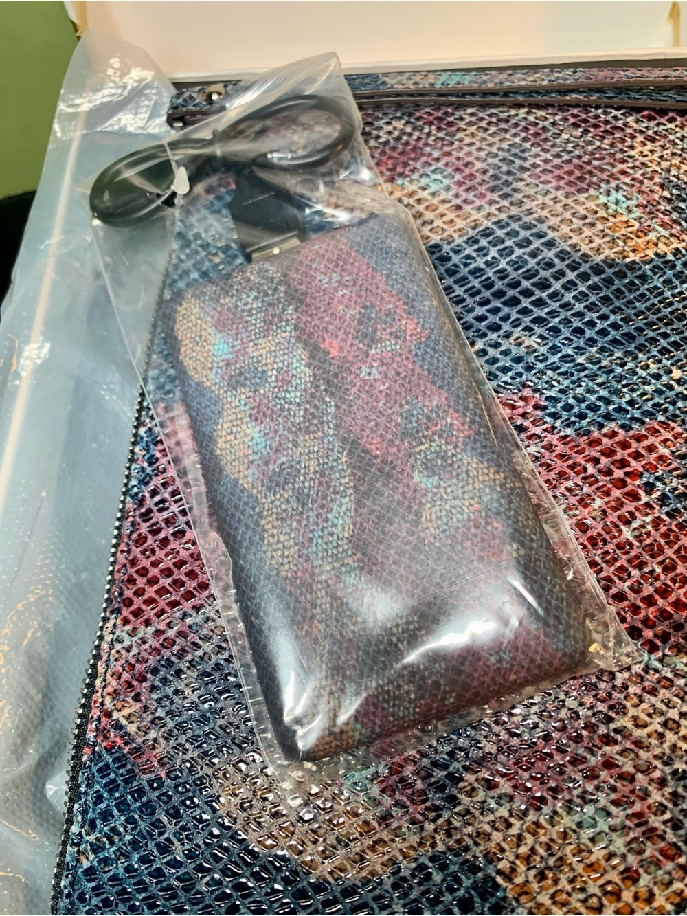 Aimee Kestenberg Multicolor Snakeskin-Texture Wristlet - Picture 3 of 7